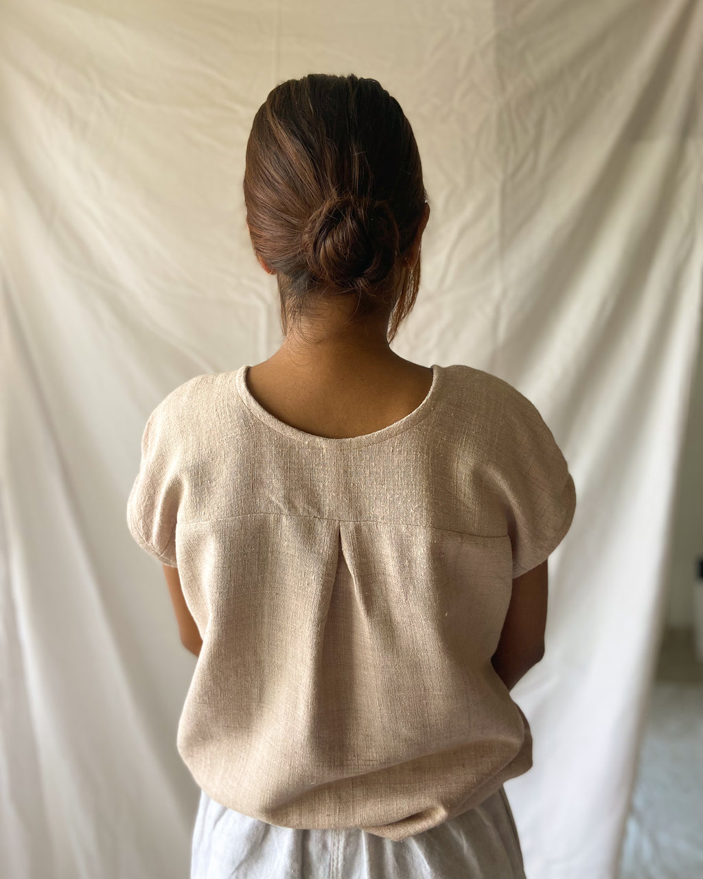 Eri Silk Blouse in Soft Pink