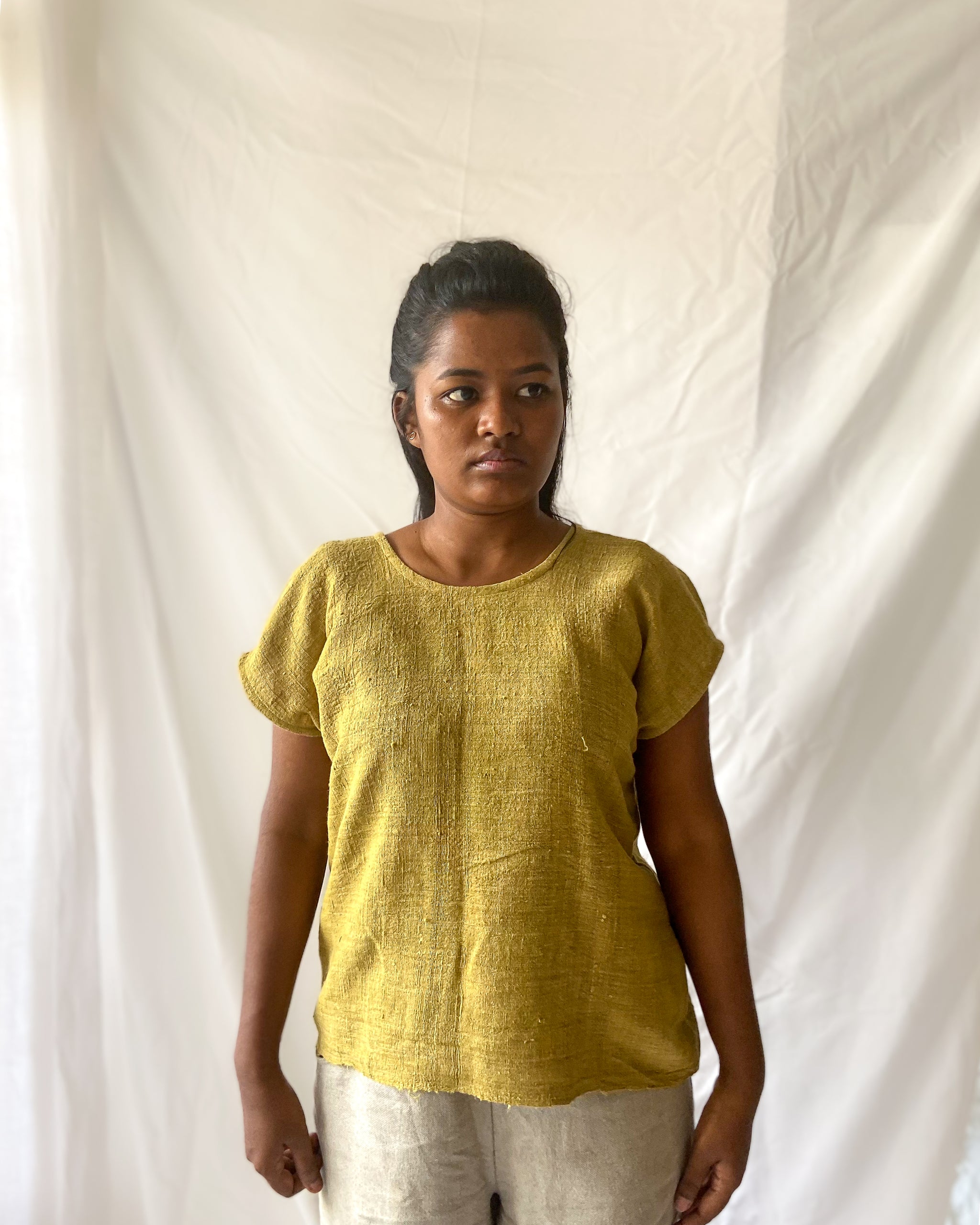 yellow designer top
