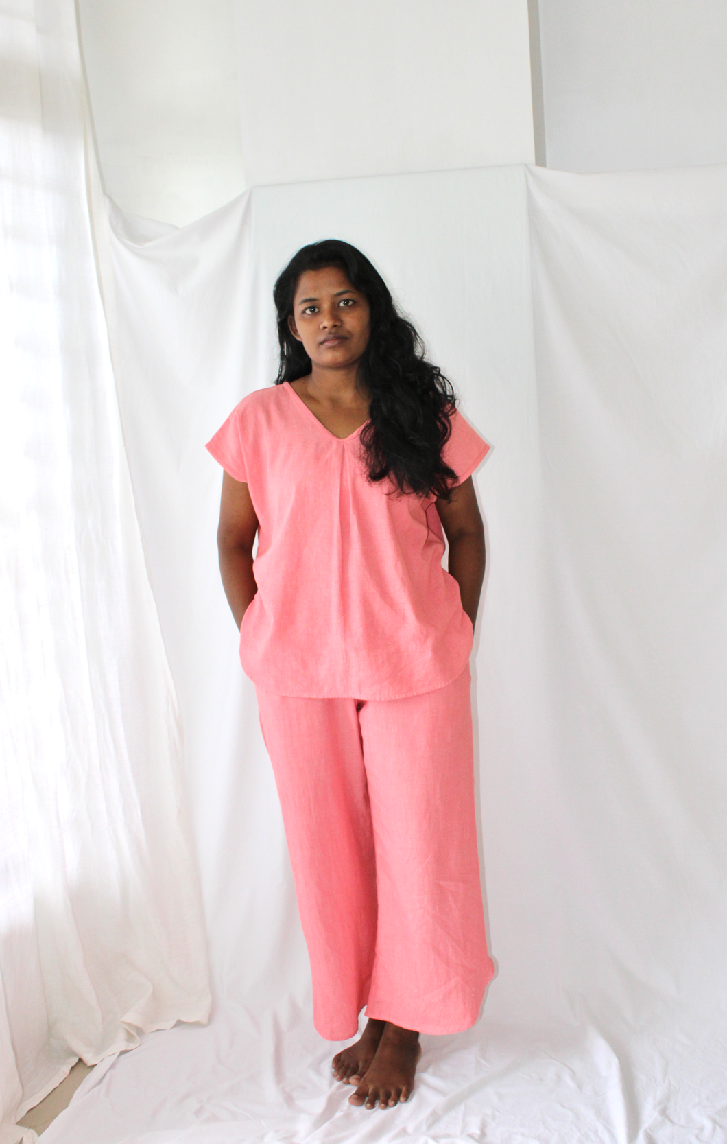 Rest Pants in Coral Pink