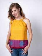 Elephant Paisley Tie-Neck Halter Top - XS