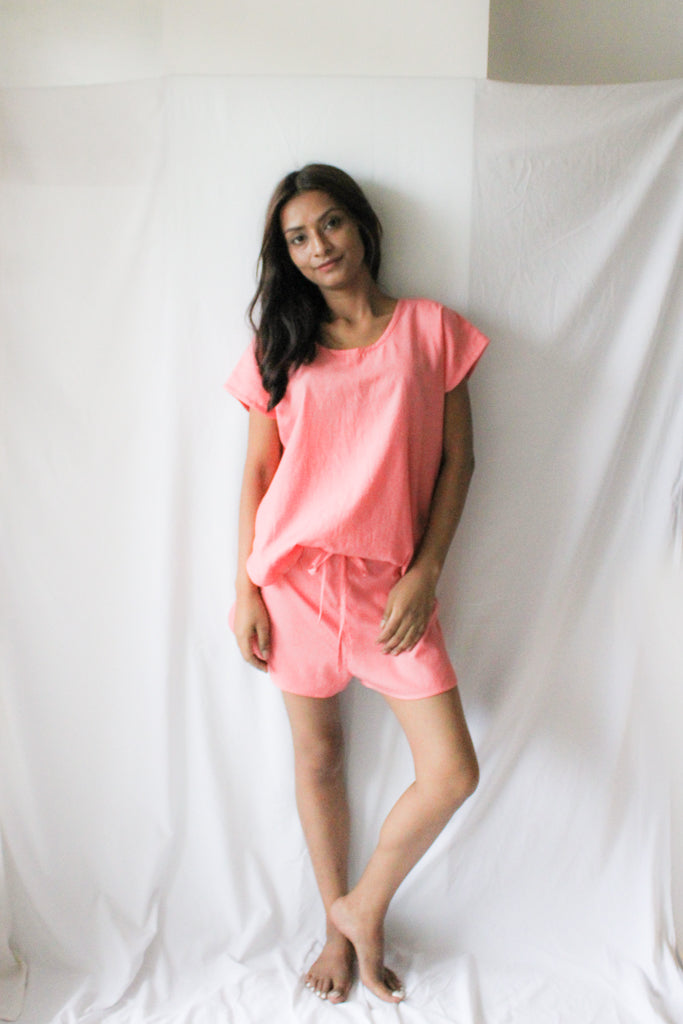 Rest Shorts in Coral Pink