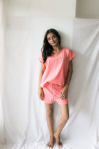 Rest Shirt in Coral Pink