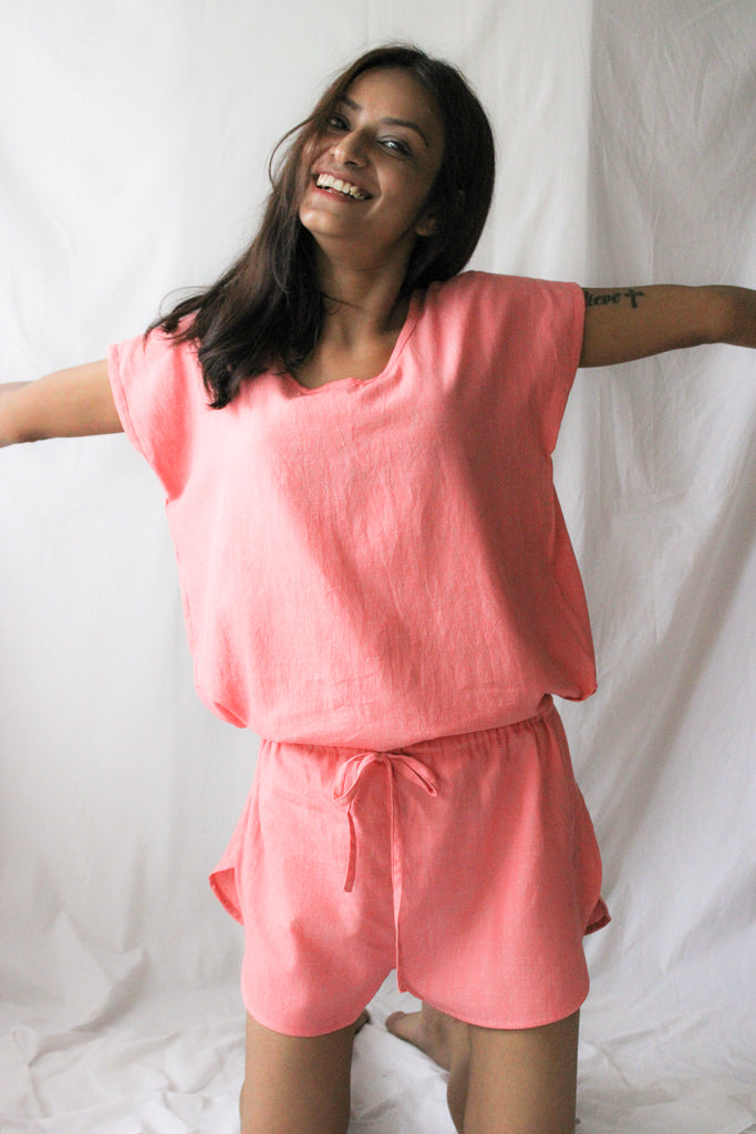 Rest Shorts in Coral Pink