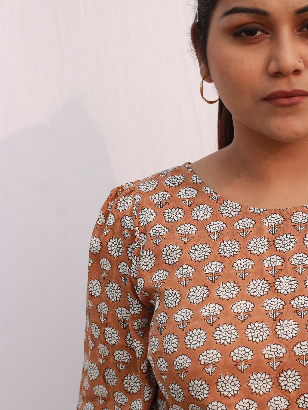 The Chrysanthemum Block Print Top
