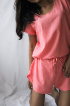 Rest Shirt in Coral Pink