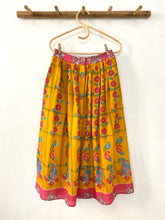 Load image into Gallery viewer, Marigold &amp; Paisley Button Midi Skirt - S
