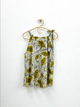 Load image into Gallery viewer, Yellow &amp; Green Leaves Tie Neck Halter Top - S
