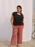 The Cropped Linen Trousers in Marsala