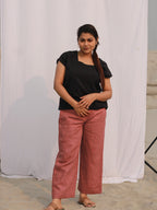 The Cropped Linen Trousers in Marsala
