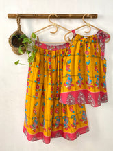 Load image into Gallery viewer, Marigold &amp; Paisley Button Midi Skirt - S
